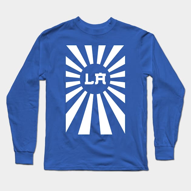 LA Japanese War Flag Vertical Long Sleeve T-Shirt by Throwzack